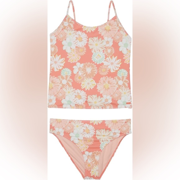 NWT Roxy Girls Vintage Mood Tankini Set in size 14 - Picture 1 of 7